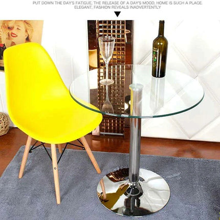 Chic Space-Saving Tempered Glass Dining Table Set for Modern Living - Très Elite