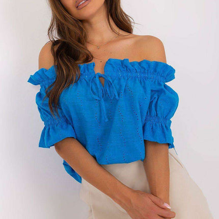 Chic Spanish Lace Cotton Top - Très Elite