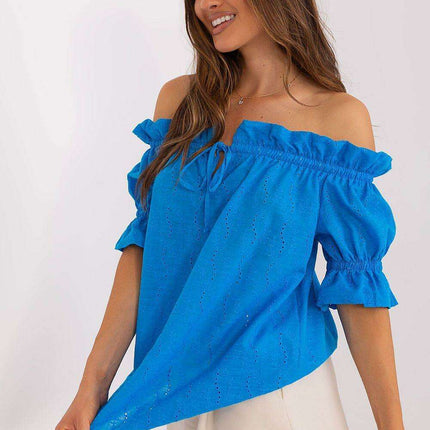 Chic Spanish Lace Cotton Top - Très Elite