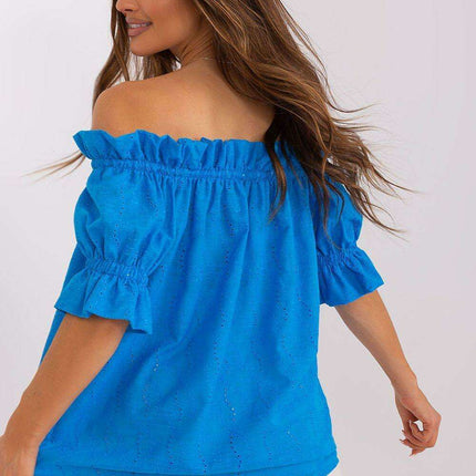 Chic Spanish Lace Cotton Top - Très Elite