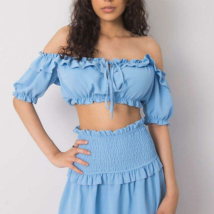 Chic Spanish-Style Tie-Front Top - Très Elite