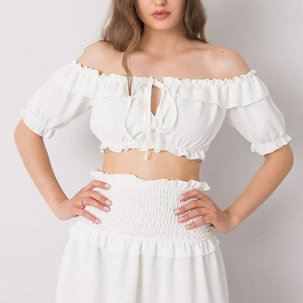 Chic Spanish-Style Tie-Front Top - Très Elite
