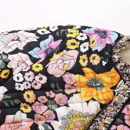 Chic Spliced Printed Coat: A Fashion-Forward Statement for Women's Winter Wardrobe