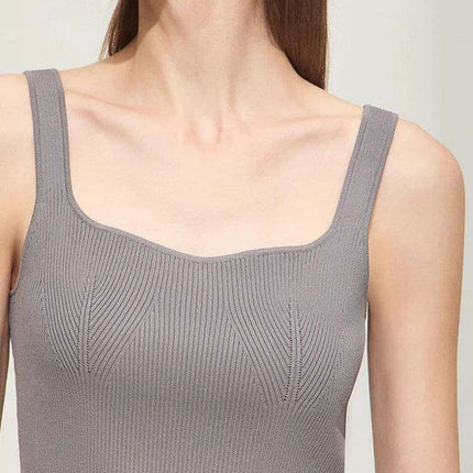 Chic Square Neck Knitted Summer Camisole Top for Women - Très Elite