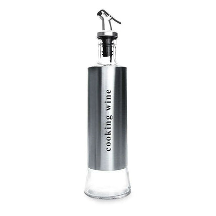 Chic Stainless Steel Oil Dispensing and Spice Jar Ensemble - Transform Your Cooking Journey - Très Elite