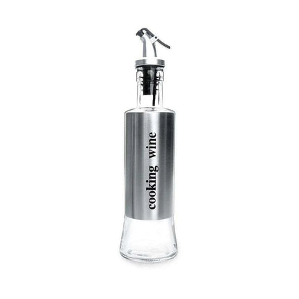 Chic Stainless Steel Oil Dispensing and Spice Jar Ensemble - Transform Your Cooking Journey - Très Elite