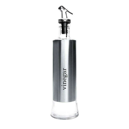 Chic Stainless Steel Oil Dispensing and Spice Jar Ensemble - Transform Your Cooking Journey - Très Elite