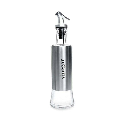 Chic Stainless Steel Oil Dispensing and Spice Jar Ensemble - Transform Your Cooking Journey - Très Elite