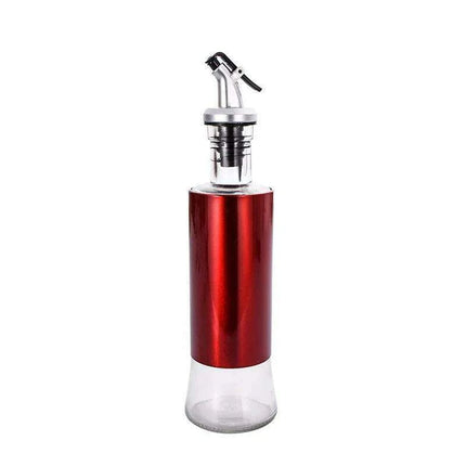 Chic Stainless Steel Oil Dispensing and Spice Jar Ensemble - Transform Your Cooking Journey - Très Elite