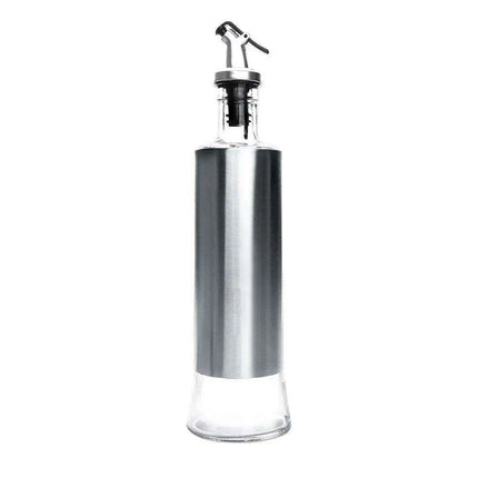 Chic Stainless Steel Oil Dispensing and Spice Jar Ensemble - Transform Your Cooking Journey - Très Elite
