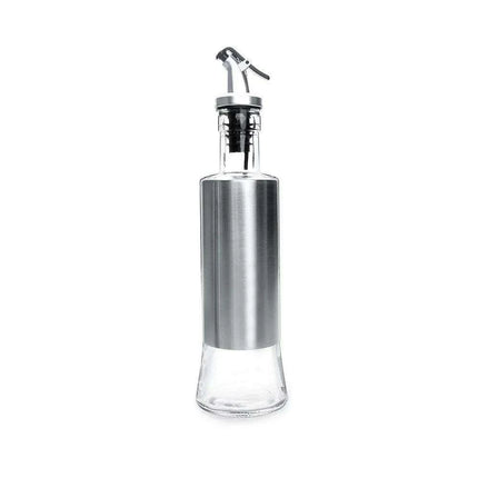 Chic Stainless Steel Oil Dispensing and Spice Jar Ensemble - Transform Your Cooking Journey - Très Elite