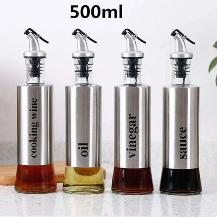 Chic Stainless Steel and Glass Oil and Vinegar Dispenser: A Culinary Must-Have - Très Elite