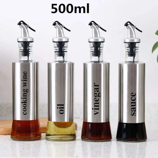 Chic Stainless Steel and Glass Oil and Vinegar Dispenser: A Culinary Must-Have - Très Elite