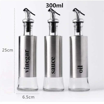 Chic Stainless Steel and Glass Oil and Vinegar Dispenser: A Culinary Must-Have - Très Elite