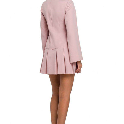 Chic Stand-Up Collar Cocktail Dress with Flared Sleeves - Très Elite