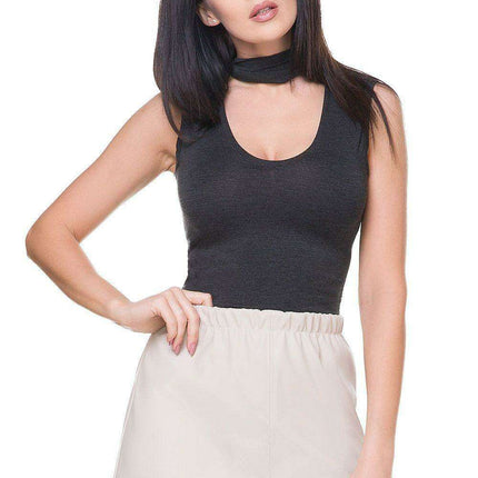 Chic Stand-Up Collar Knit Blouse - Luxe Tessita Collection - Très Elite