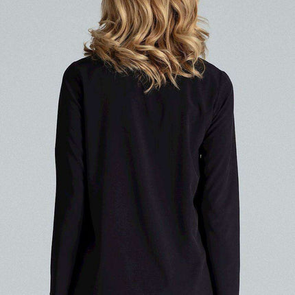 Chic Stand-Up Collar Snap Blouse for Timeless Elegance - Très Elite