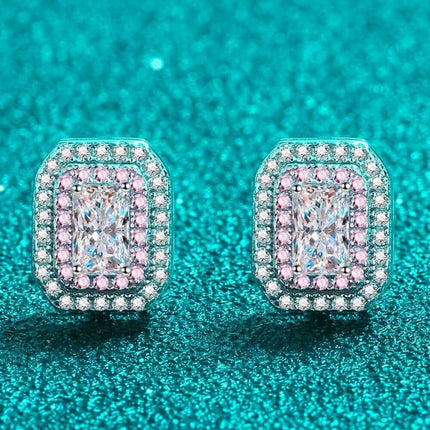 Chic Sterling Silver Earrings with Lab-Grown Diamond and Zircon - Très Elite