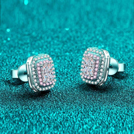 Chic Sterling Silver Earrings with Lab-Grown Diamond and Zircon - Très Elite