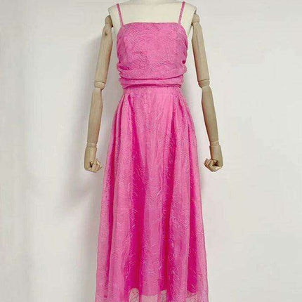 Chic Strapless Maxi Dress with Unique Sling Waist - Timeless Romance - Très Elite