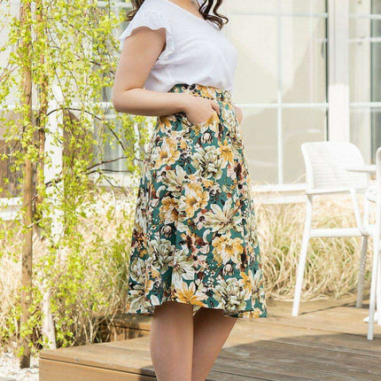 Chic Stretch Cotton Maxi Skirt for Effortless Elegance - Très Elite