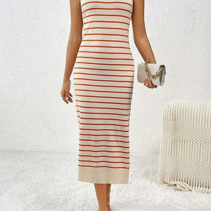 Chic Striped Sleeveless Knit Sweater - Must-Have for Spring-Summer - Très Elite