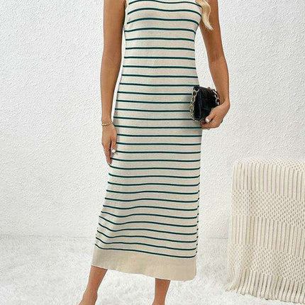 Chic Striped Sleeveless Knit Sweater - Must-Have for Spring-Summer - Très Elite