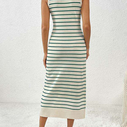 Chic Striped Sleeveless Knit Sweater - Must-Have for Spring-Summer - Très Elite