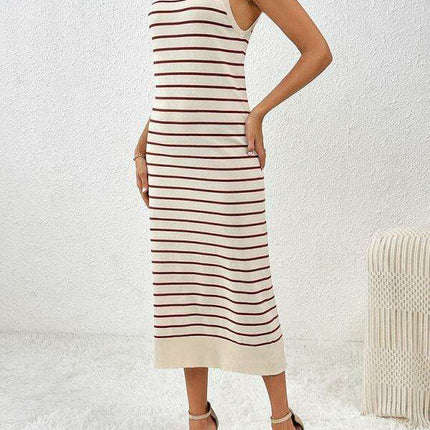 Chic Striped Sleeveless Knit Sweater - Must-Have for Spring-Summer - Très Elite