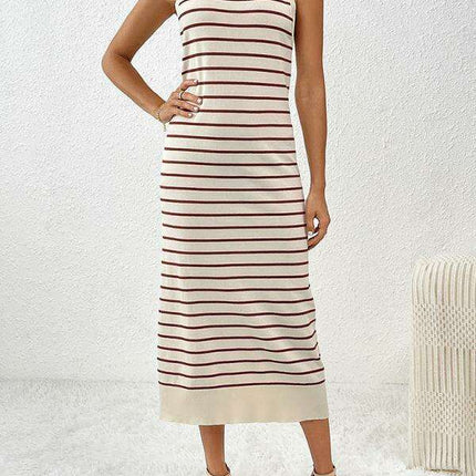 Chic Striped Sleeveless Knit Sweater - Must-Have for Spring-Summer - Très Elite