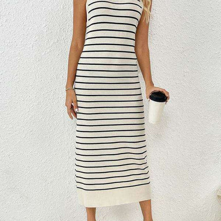 Chic Striped Sleeveless Knit Sweater - Must-Have for Spring-Summer - Très Elite