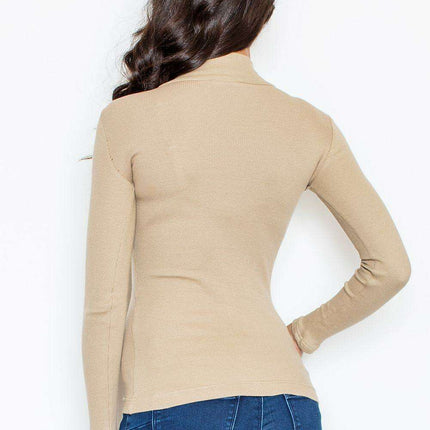 Chic Striped Turtleneck Sweater - Timeless Knit Top for Stylish Women