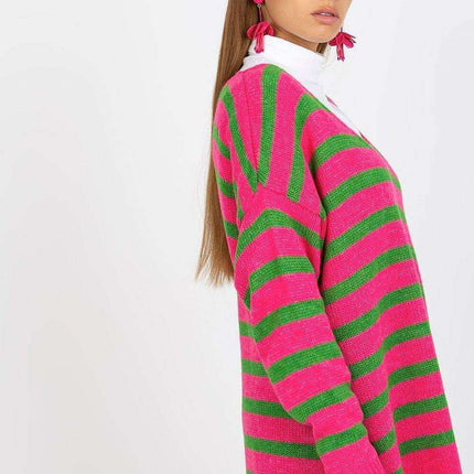 Chic Striped V-Neck Sweater for Women - Très Elite