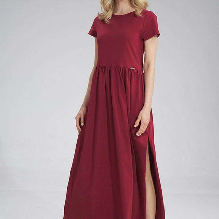 Chic Summer Cotton Maxi Dress with Graceful Side Slit - Très Elite