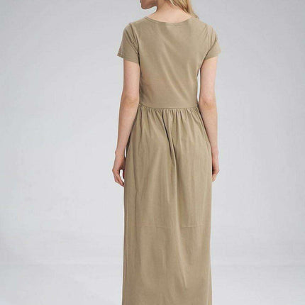 Chic Summer Cotton Maxi Dress with Graceful Side Slit - Très Elite