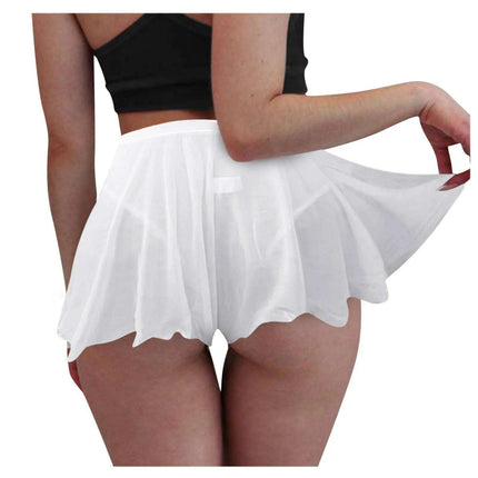 Chic Summer High-Waisted Ruffled Mesh Skort - Très Elite
