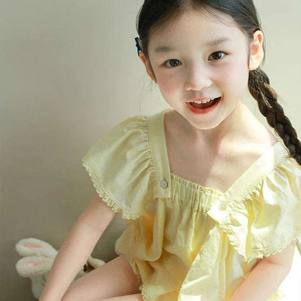 Chic Summer Lace Top and Shorts Set for Girls - Fashionable Casual Outfit - Très Elite