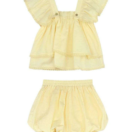 Chic Summer Lace Top and Shorts Set for Girls - Fashionable Casual Outfit - Très Elite