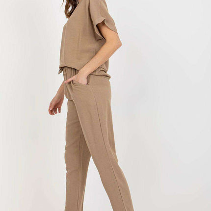 Chic Summer Set Parisian Blouse and Tailored Pants - Très Elite