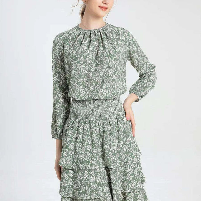 Chic Summer Smocking Skirt Sets in High-Elastic Chiffon Fabric