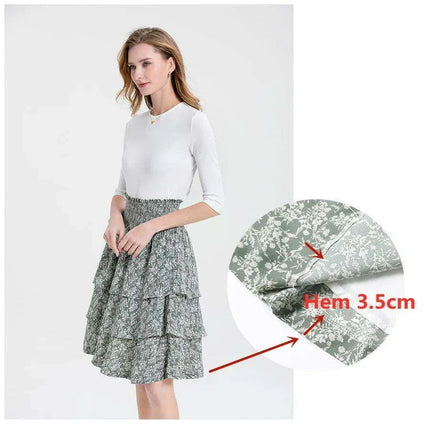 Chic Summer Smocking Skirt Sets in High-Elastic Chiffon Fabric - Très Elite
