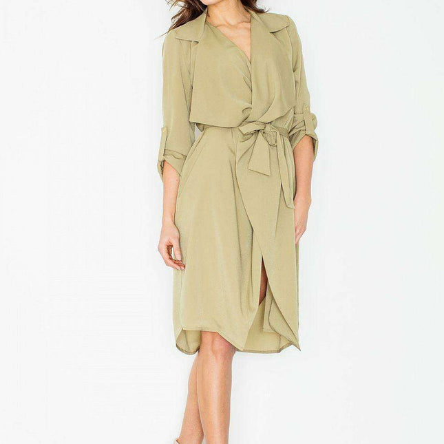 Chic Summer Wrap Dress with Functional Pockets