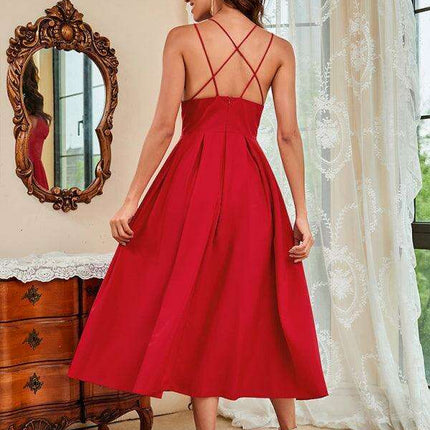 Chic Suspender Swing Dress - Effortless Style for Any Event - Très Elite