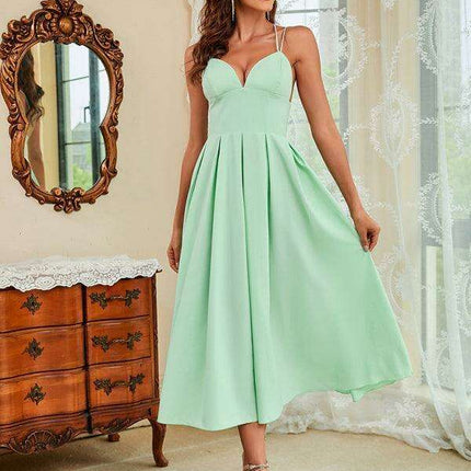 Chic Suspender Swing Dress - Effortless Style for Any Event - Très Elite