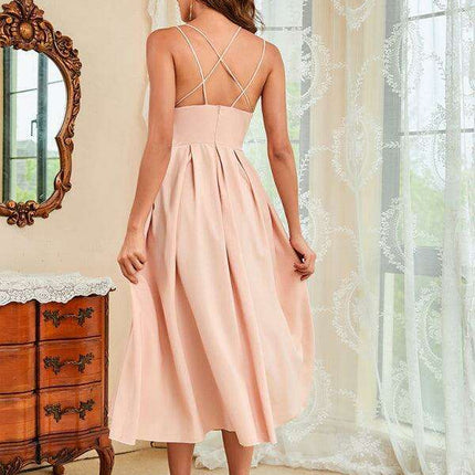 Chic Suspender Swing Dress - Effortless Style for Any Event - Très Elite