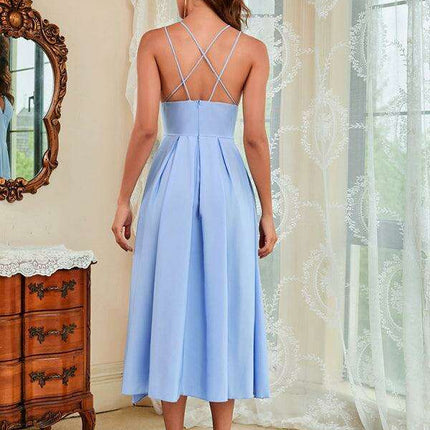 Chic Suspender Swing Dress - Effortless Style for Any Event - Très Elite