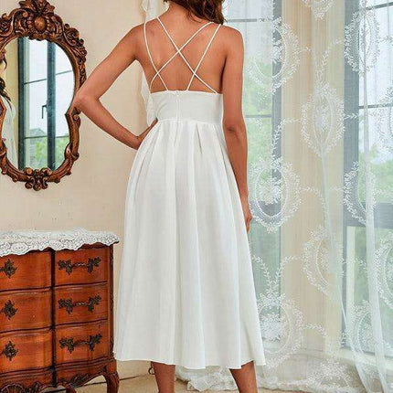 Chic Suspender Swing Dress - Effortless Style for Any Event - Très Elite