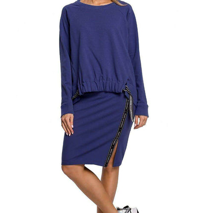 Chic Sweatshirt-Style Pencil Skirt for Sporty Elegance - Très Elite