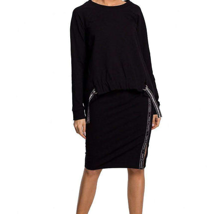 Chic Sweatshirt-Style Pencil Skirt for Sporty Elegance - Très Elite