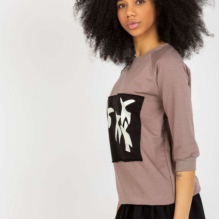Chic Sweatshirt and Flared Skirt Ensemble - Très Elite